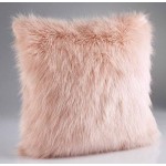 Rose Pink Faux Fur Cushion